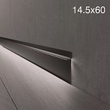 Плинтус Luxury Wood Decor Invisible™ Скрытый под подсветку чёрный муар / RAL 9005 - 