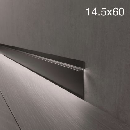 Luxury Wood Decor Скрытый под подсветку чёрный муар / RAL 9005