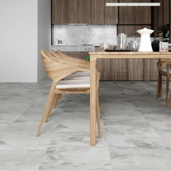Кварц виниловый ламинат Vinilam Ceramo Stone 91901 Адриатический Серый
 - фото 6