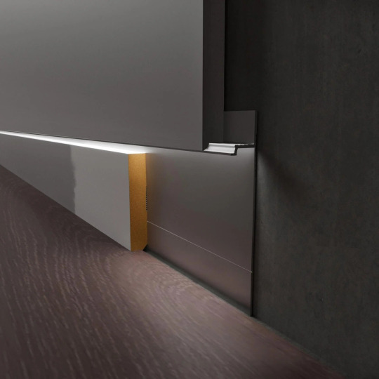 Плинтус Luxury Wood Decor Invisible™ Скрытый под подсветку без покрытия - фото 4