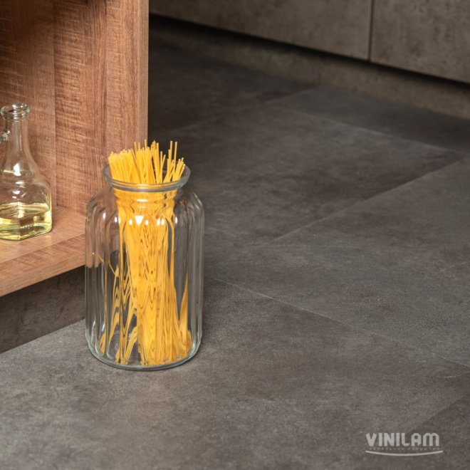 Кварц виниловый ламинат Vinilam Ceramo Stone 71610 Цемент Cтальной - фото 2