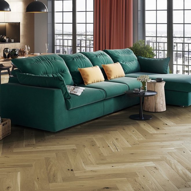 Паркет ёлка Barlinek Английская ёлка Дуб Ontario (Toffee) - фото 3