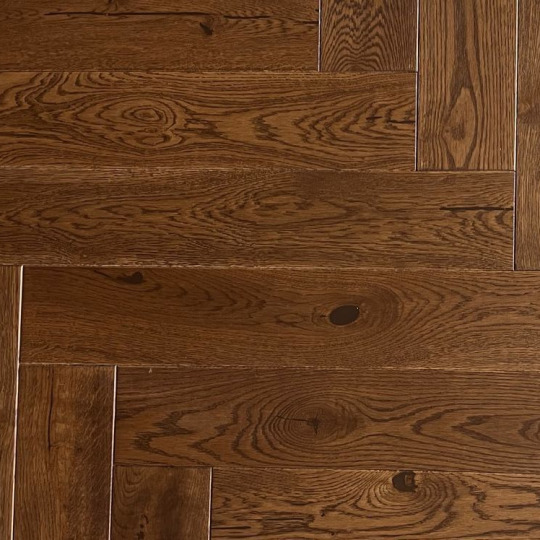 Паркет ёлка Golden Wood Дуб Коньяк - фото 1