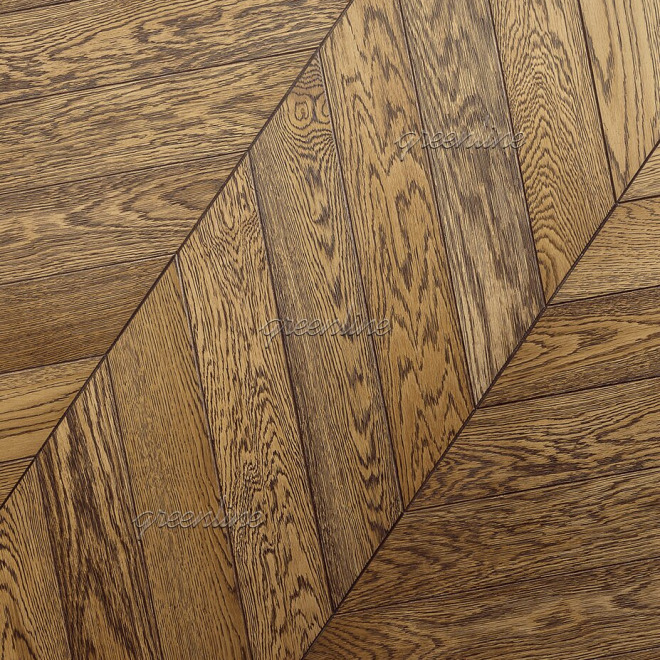 Паркет ёлка Greenline  122 Дуб Верона французская 122 Дуб Верона французская 15х110х590 - фото 2