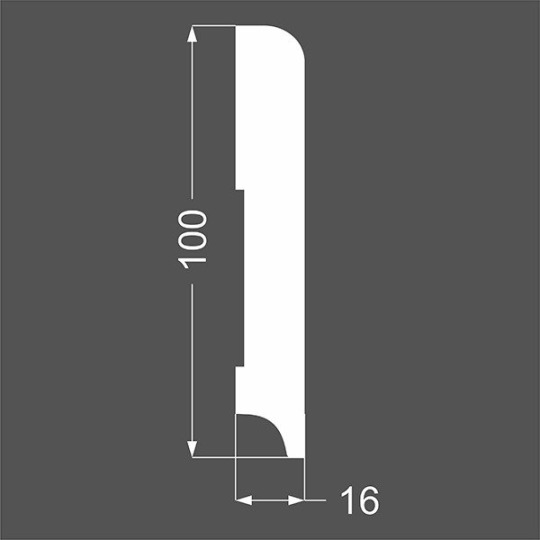 Плинтус Ликорн МДФ Грунтованный Р 2.100.16 - фото 2