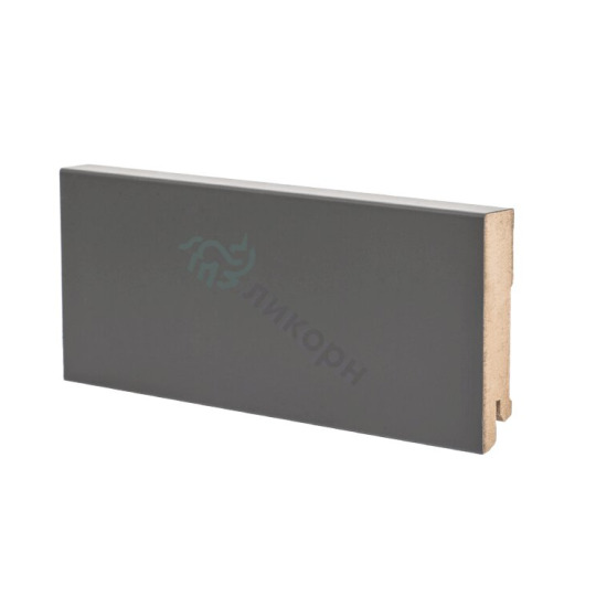 Плинтус Ликорн МДФ Цветной K-06 Темно-серый - фото 1