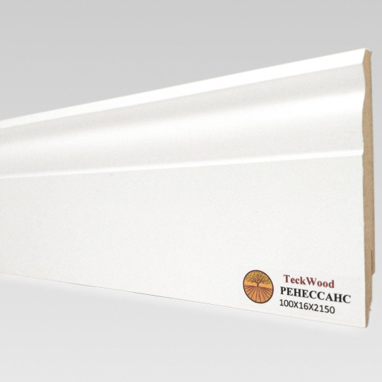 Плинтус TeckWood Белый Белый Ренессанс - фото 1