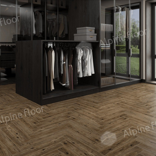 Ламинат Alpine Floor Herringbone 12 Pro Herringbone 12 Pro Дуб Бордо LF106-10 - фото 4