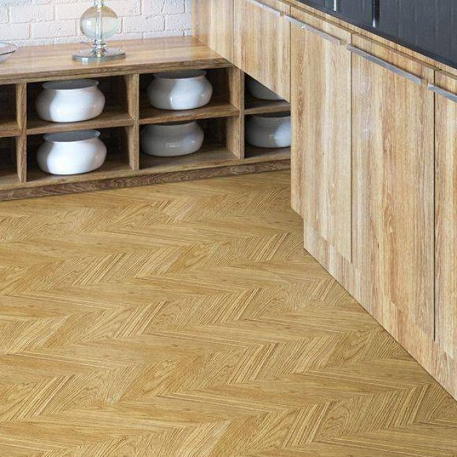 Пробковый пол Corkstyle Chevron Chevron Gold - фото 4