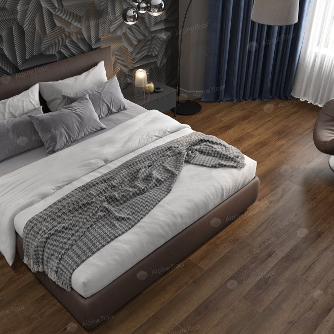 Кварц виниловый ламинат Alpine Floor Premium XL ECO 7-18 Дуб Шоколадный

8 мм - фото 3