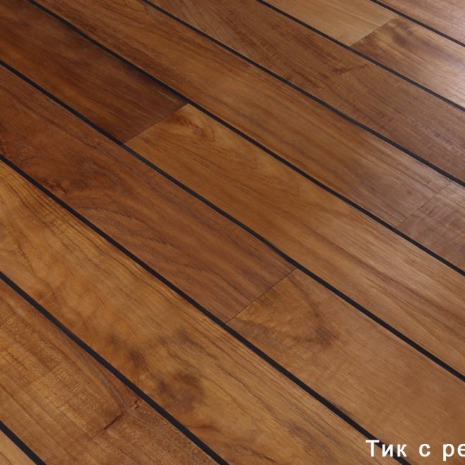 Массивная доска Mazarri Тик с герметиком Sika - фото 5