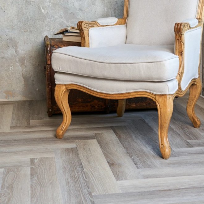 Кварц виниловый ламинат Vinilam Parquet Herringbone IS11122 Паркет Эрмитаж - фото 9