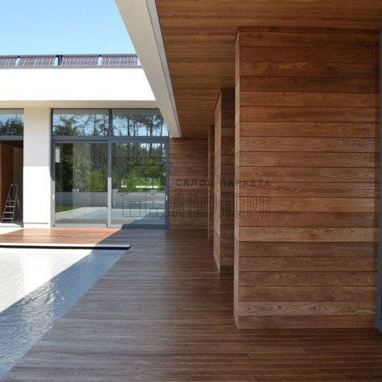 Террасная доска  Термоясень прямой планкен Термоясень прямой планкен 20х90х800-3000 - фото 3