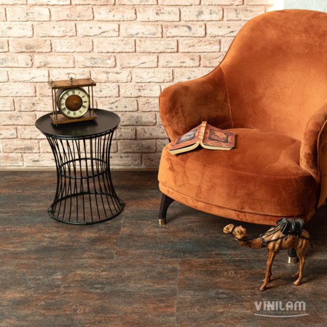 Кварц виниловый ламинат Vinilam Ceramo Stone Glue 71617 Керамическая Сталь клеевой - фото 5