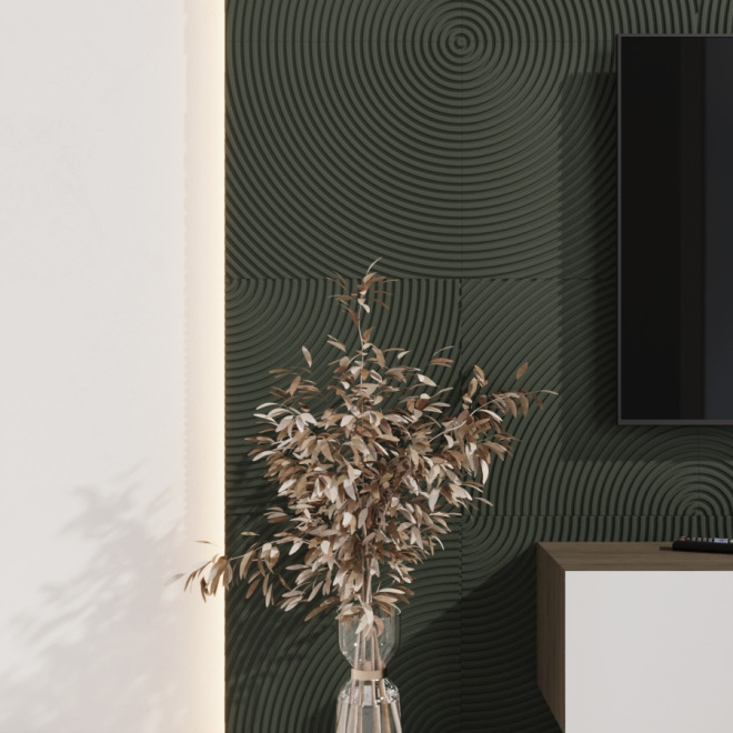 Стеновые панели Ликорн Круги Оливковый - фото 3