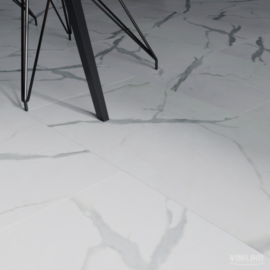 Кварц виниловый ламинат Vinilam КЕРАМО Stone Glue 87999 Греческий Мрамор клеевой
- фото 4