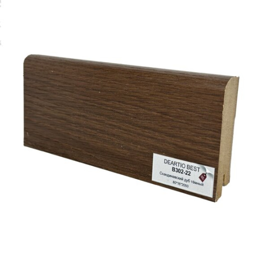 Плинтус DeArtio В302-22 Скандинавский дуб темный от 16 мм  - фото 1