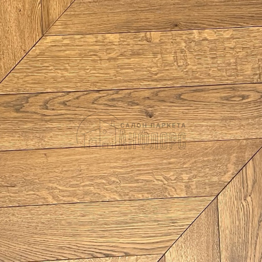 Паркет ёлка Brinel Французская ёлка Дуб Tempo Дуб Tempo 15х100х600 Прайм - фото 1