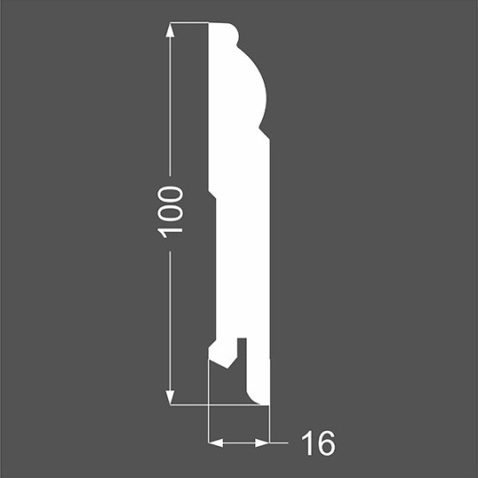 Плинтус Ликорн МДФ Грунтованный Р 4.100.16 - фото 2