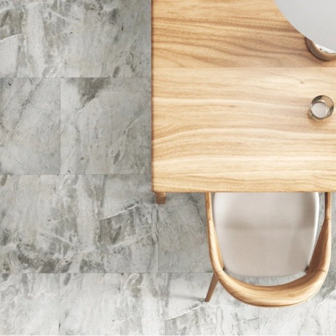 Кварц виниловый ламинат Vinilam Ceramo Stone 91901 Адриатический Серый
 - фото 4