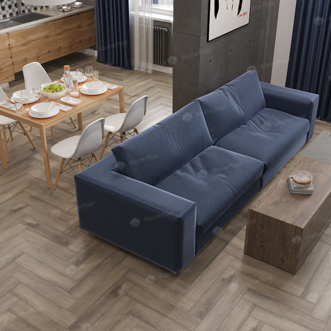 Кварц виниловый ламинат Alpine Floor Parquet Light ECO 13-15 Дуб Исида - фото 3