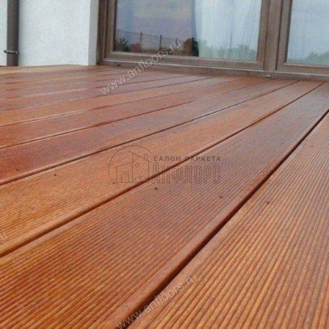 Террасная доска  Кумару красный,  вельвет - фото 1