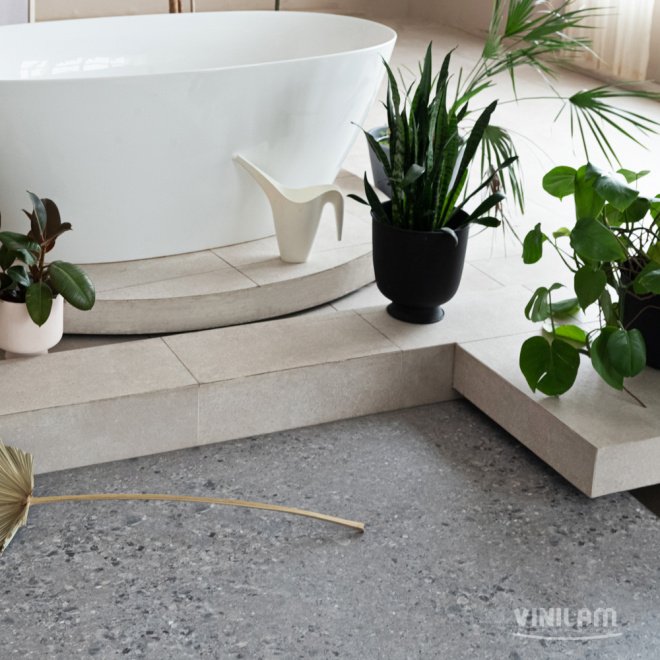 Кварц виниловый ламинат Vinilam Ceramo Stone Glue 71613 Терраццо клеевой - фото 2