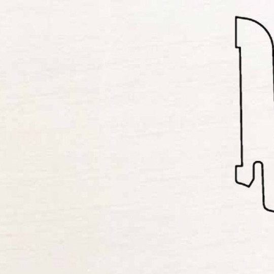 Плинтус Pedross 60х22 шпонированный - Белый гладкий - фото 1