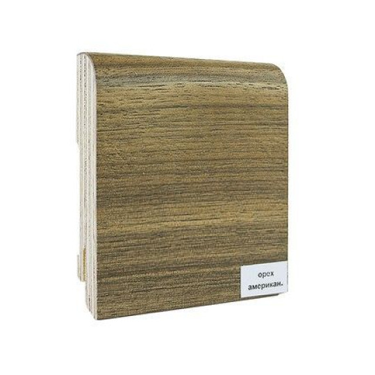 Плинтус Finitura Dekor шпонированный Орех американский - фото 1