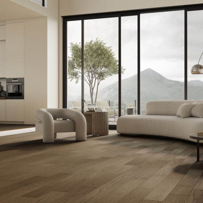 Кварц виниловый ламинат Quartz Parquet Классик 413 Дуб Брауни - фото 3
