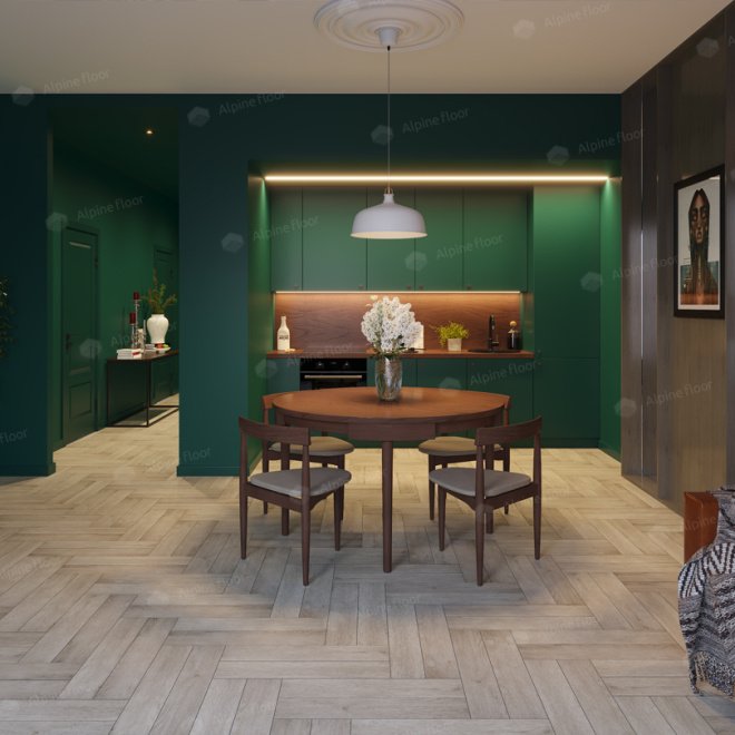 Кварц виниловый ламинат Alpine Floor Expressive Parquet ECO 10-1 Сумерки - фото 2