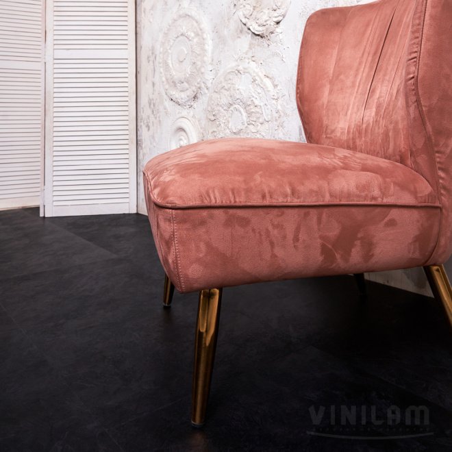 Кварц виниловый ламинат Vinilam Ceramo Stone Glue 61607 Сланцевый Черный клеевой - фото 2