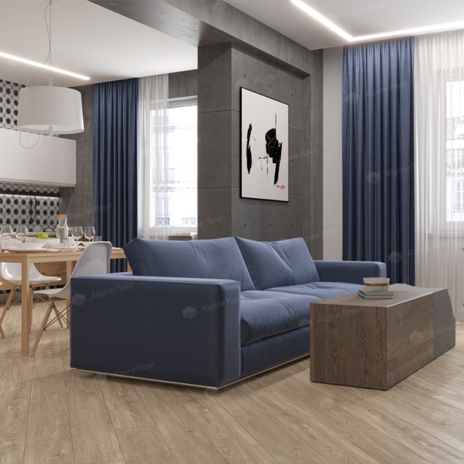 Кварц виниловый ламинат Alpine Floor Sequoia SPC ECO 6-2 Секвойя Коньячная SPC - фото 2