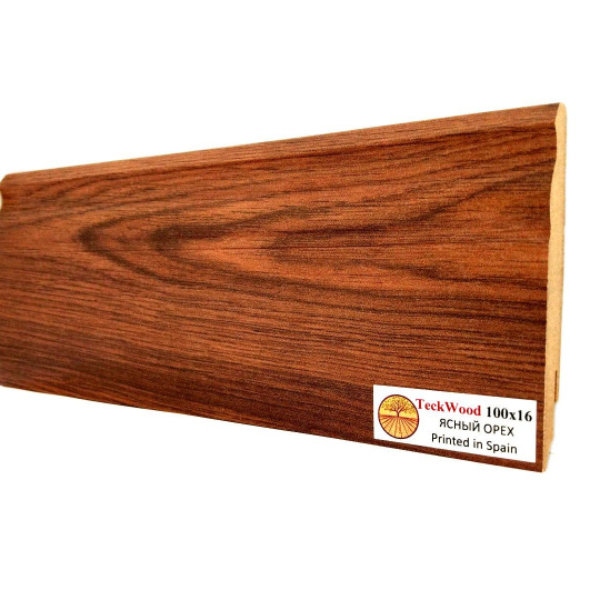 Плинтус TeckWood Цветной 100х16 Ясный орех (Bright Walnut) - фото 2