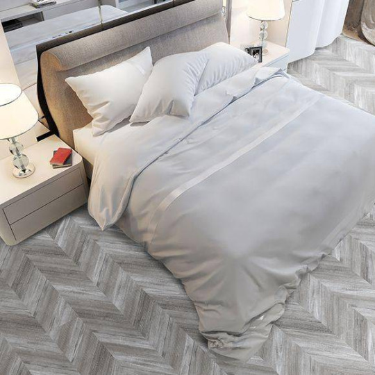Пробковый пол Corkstyle Chevron Chevron Silver Chevron Silver 6x305x1230 Клеевое - фото 2