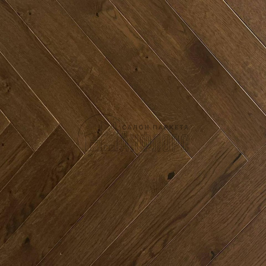 Паркет ёлка Golden Wood Дуб Гавана Дуб Гавана 14x100x600 - фото 1