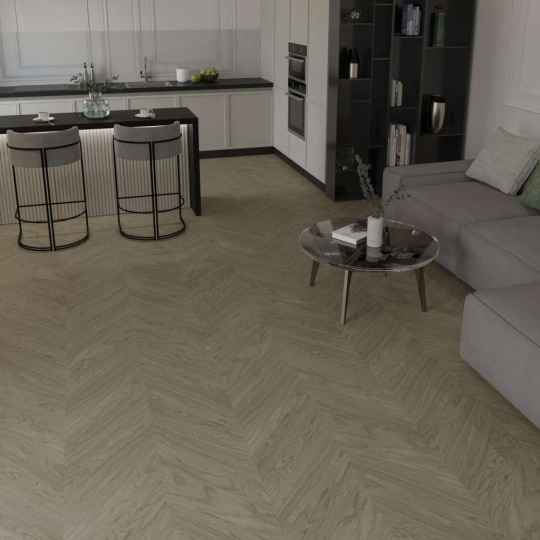 Паркет ёлка Esta Parket Chevron Indigo 15503 Oak CH Nova Elite Sandstone - фото 2