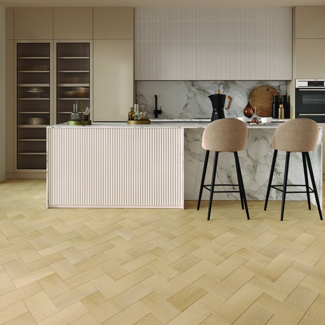 Инженерная доска Gran Parte Итальянская ёлка 013 Крема - фото 3