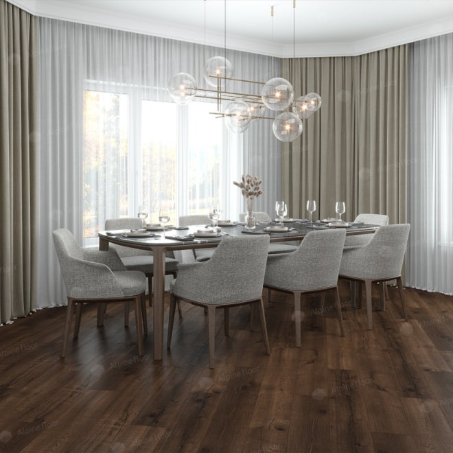 Кварц виниловый ламинат Alpine Floor Real Wood ECO 2-2 Дуб Мокка - фото 2