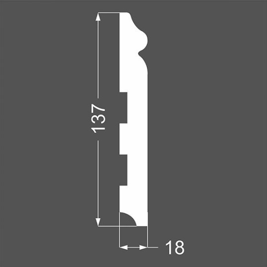 Плинтус Ликорн МДФ Грунтованный Р 8.137.18 - фото 2