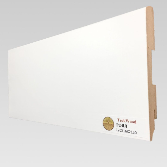 Плинтус TeckWood Белый Белый Роял - фото 1