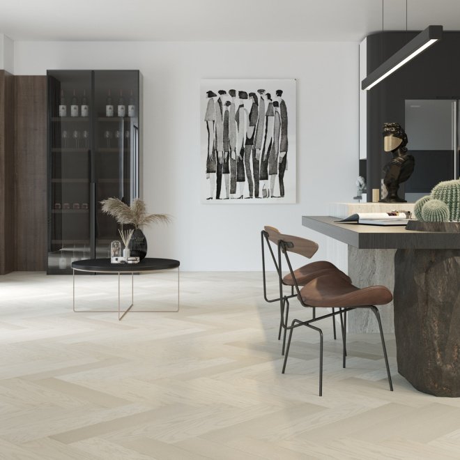 Кварц виниловый ламинат Quartz Parquet Английская ёлка 33-408 Дуб Песочный - фото 3