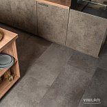 Кварц виниловый ламинат Vinilam Ceramo Stone 71610 Цемент Cтальной - 