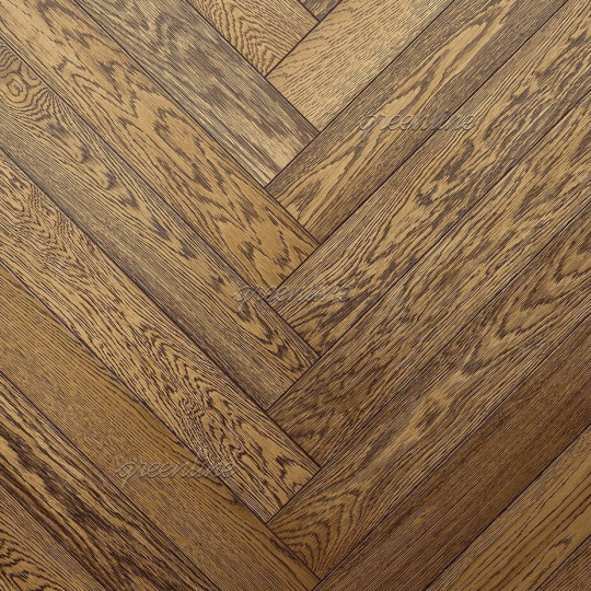 Паркет ёлка Greenline  122 Дуб Верона английская 122 Дуб Верона 15х95х620 - фото 2