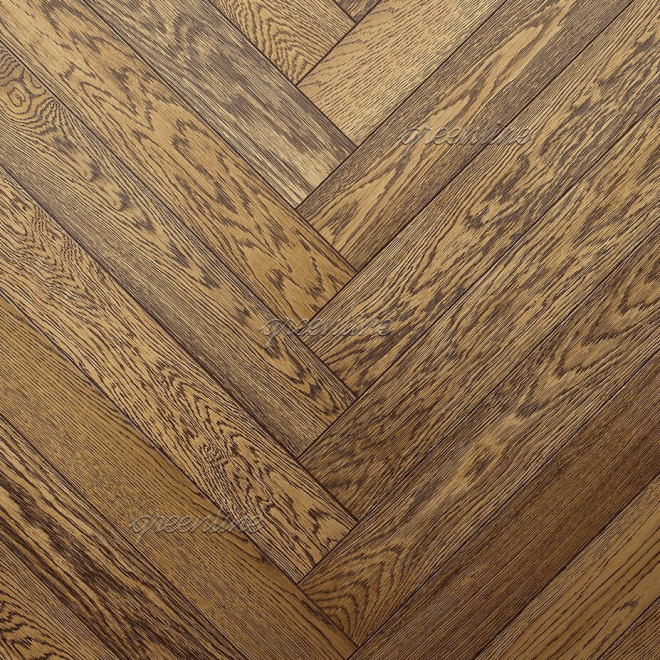 Паркет ёлка Greenline  122 Дуб Верона английская 122 Дуб Верона 15х95х620 - фото 2