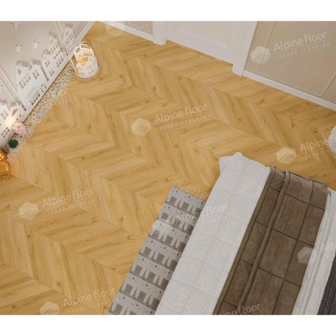 Кварц виниловый ламинат Alpine Floor Chevron Alpine ECO 18-20 MC Caldo

5 мм - фото 4