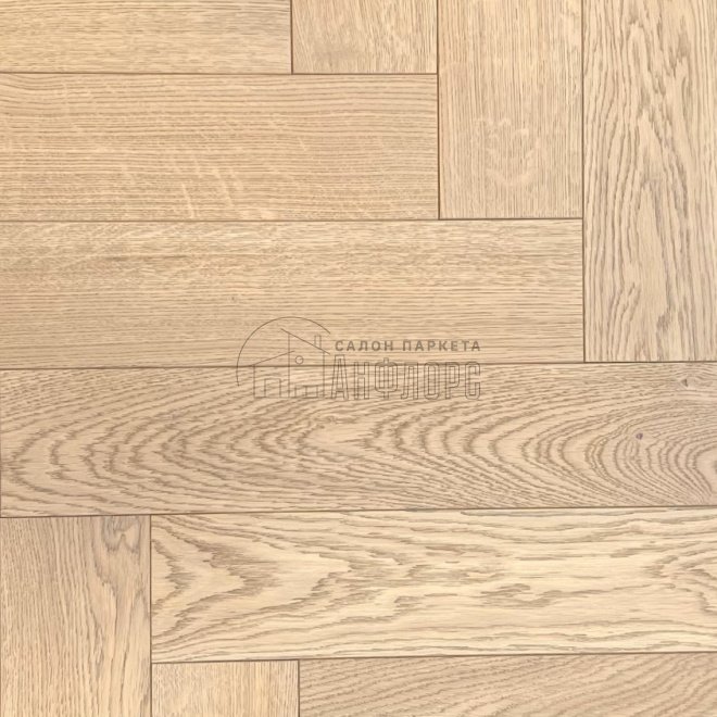 Паркет ёлка Brinel Английская ёлка Дуб Soprano Дуб Soprano 15х100х600 Прайм - фото 1