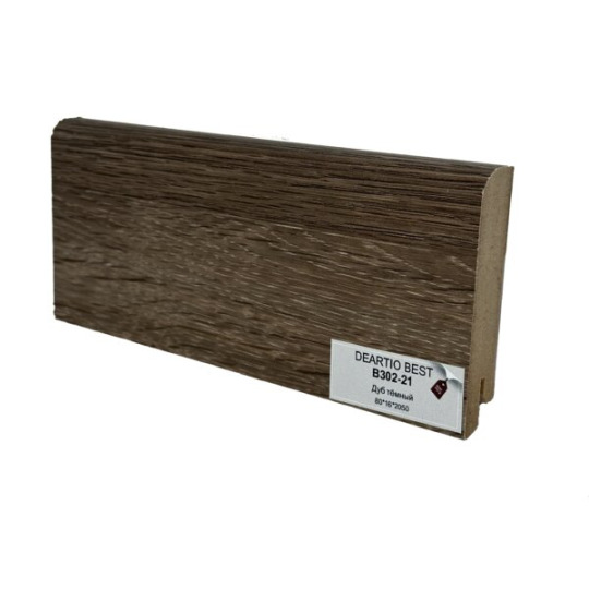 Плинтус DeArtio В302-21 Дуб темный от 16 мм  - фото 1