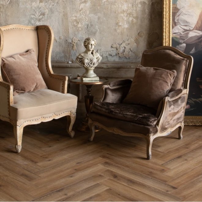Кварц виниловый ламинат Vinilam VinilPol Herringbone 9933 Паркет Франческо - фото 5
