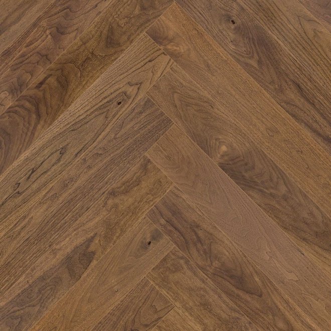 Паркет ёлка Esta Parket Herringbone 34023 Walnut HB AB Extra Matt - фото 1